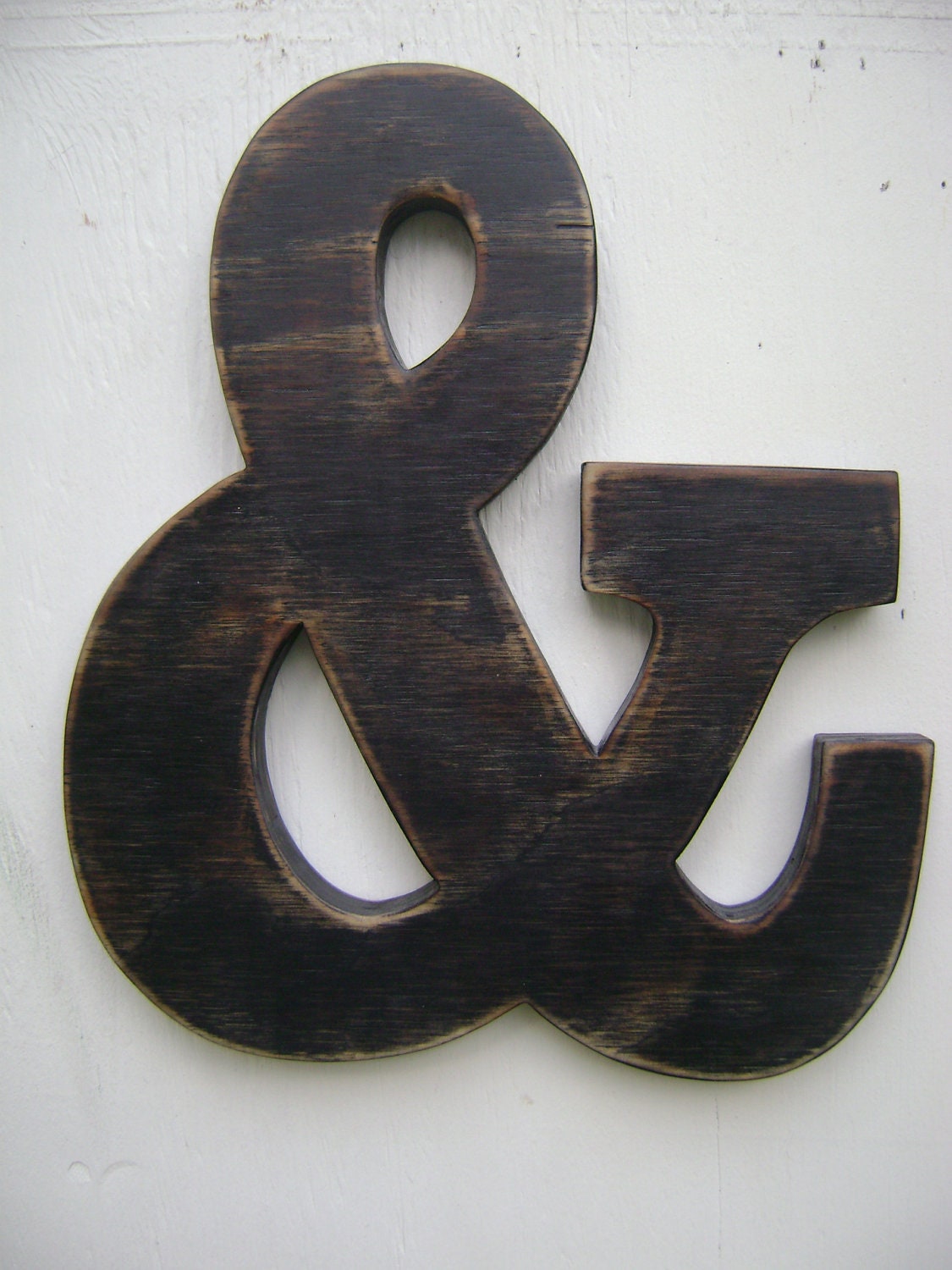 shabby sign ampersand rustic and rustic   chic  wooden wall Ampersand sign letters hanging
