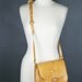 Vintage Tan Leather 70s Saddle Bag Across Body Bag Satchel Purse
