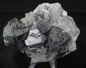 Mineral Specimen -- Galena, Quartz -- Palomo Mine, Julcani Dist., Huancavelica Dept., Peru