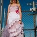 dusty mauve asymmetrical chiffon & lace marie antoinette formal dress large by mermaid miss k