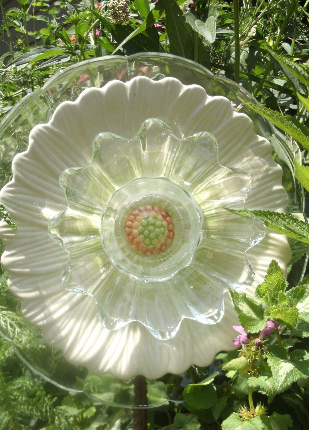 Whimsical Glass Garden Flowers