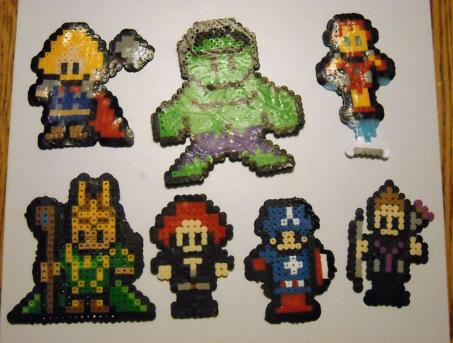 Items Similar To Marvel Avengers Perler Bead Characters On Etsy