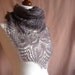 Dusty brown woman triangle Lace Shawl