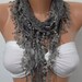 elegant and lace scarf silver