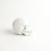 RESERVED for Casey - The Wiloughby - White Faux Human Head - Resin Skeleton - Sugar Skull Like