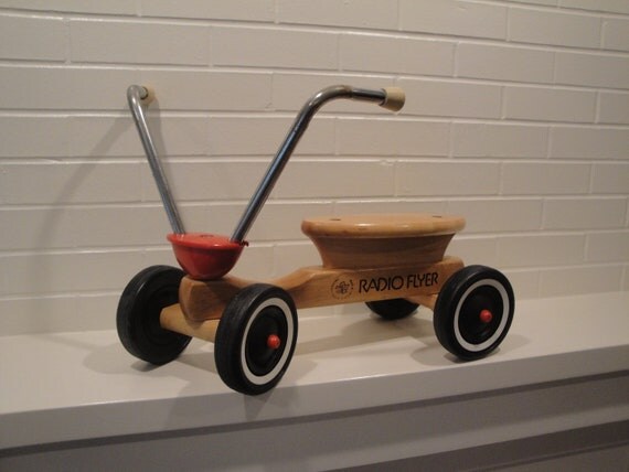vintage wooden scooter