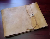 Large Refillable Leather Sketchbook - Honey Tan, Journal, Drawing Pad, Photo Album, Notebook, Guest Book