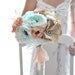 Deposit for Bea - Mint fabric flowers combined with apricot and white paper flowers