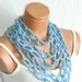 Blue, sailor rope, lariat scarf, Fashion infinity woman scarves,  summer scarf... Special design for you...