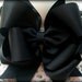 Hair Bow...Girls Hair Bow... Toddler Hair Bow.....Black Triple Layer Spikey Boutique Hair Bow...with headband