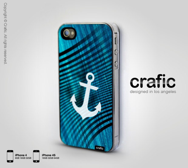 Nautical Anchor iphone Case - Fits iPhone 4 & 4S
