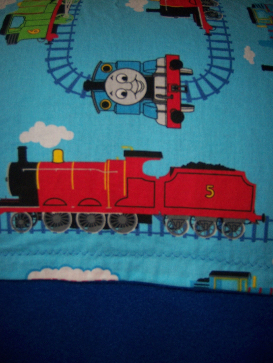 Fleece Baby Blanket Thomas the Train by SweetPThreads on Etsy