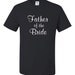 Father of the Bride t shirt design on front of tee.   Great gift idea for Rehearsal Dinner, Wedding participants, Bridal party attendants.