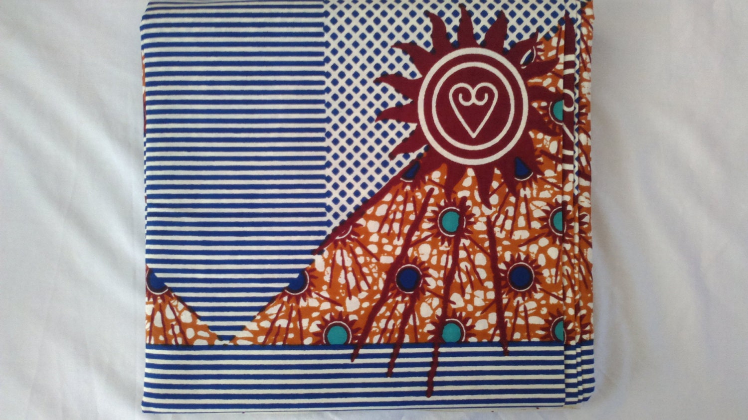 African Fabric Julius Wax Print sold By FAT QUARTER 006