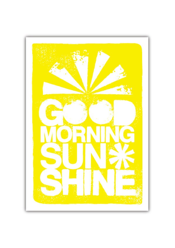 BUY 2 Get 1 Free - Morning Sunshine Lemon Quote Typography Personalized Custom Children decor Wedding Birthday Anniversary Nursery Baby