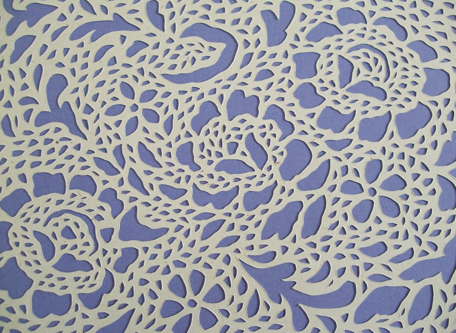 SALE - Medium: A5 sized - Purple paper cut art