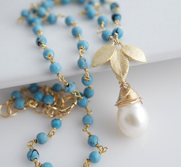 Turquoise Necklace, Delicate Necklace, Delicate Jewelry