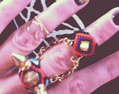 friendship armor ring with 3 small golden spikes. the kostja ring