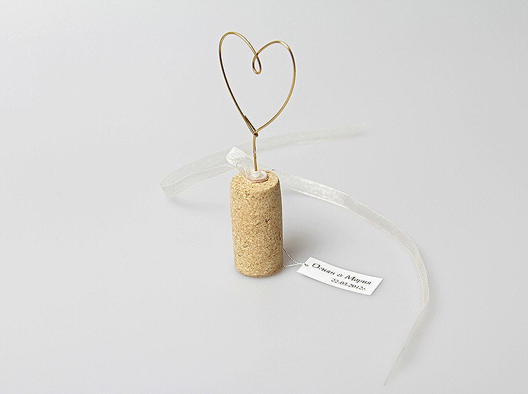 Wine Cork - Wedding Gift. Decorated with wire, tulle ribbon and beads. Set of 50. Made to order.
