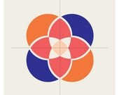 Flower Print - Geometric Pattern
