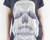 Skull X-Ray T-Shirt --  Skull Art Tee Shirt Women T-Shirt Men T-Shirt Short Sleeve Shirt Skull X-Ray Shirt Black T-Shirt Size M