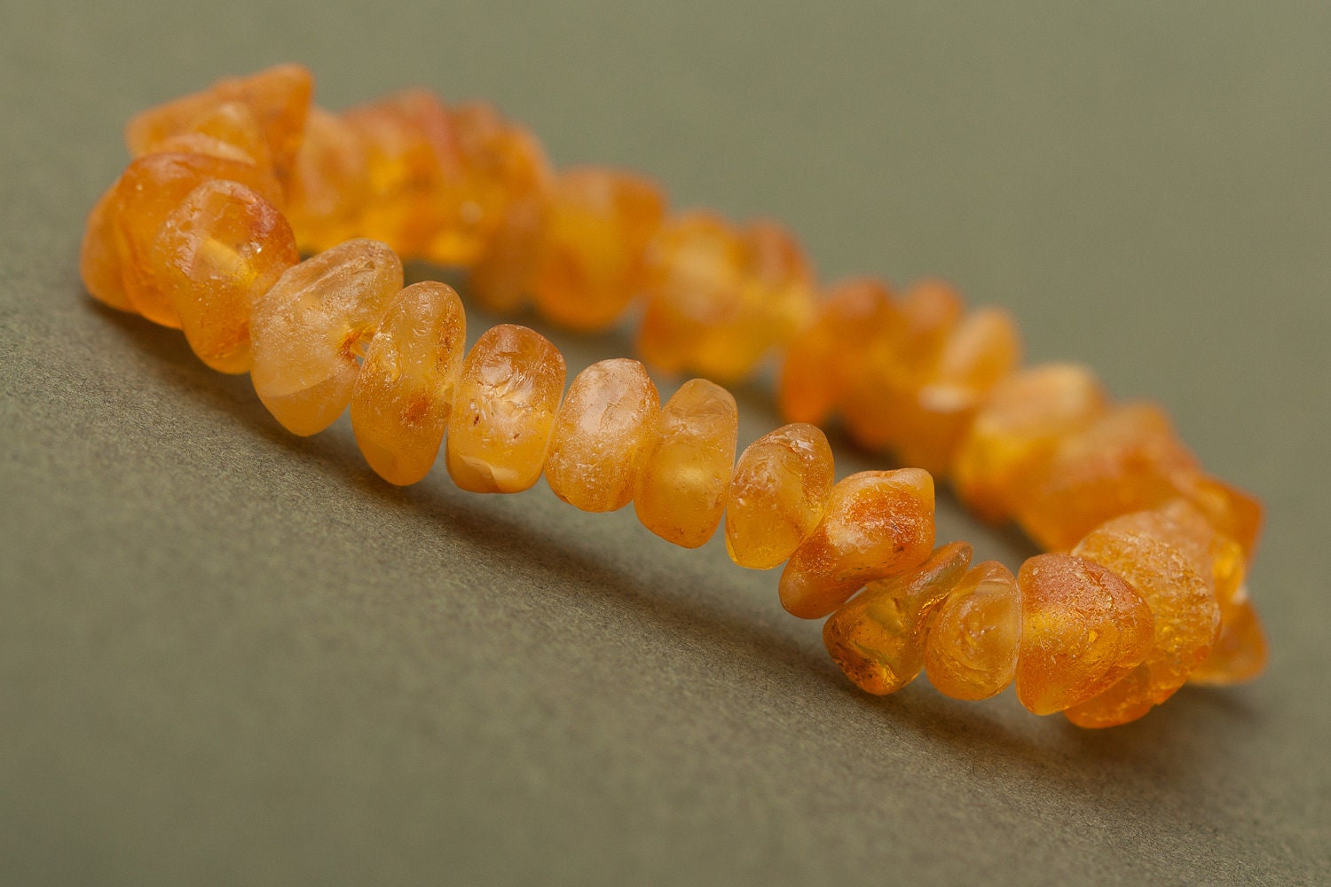 Polished Baltic Amber bracelet for baby