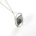 Planet Pendant - Black and White - Cotton Thread