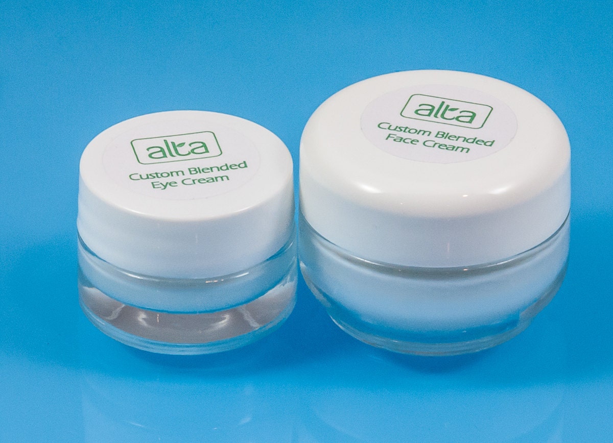 Natural Skin Care Face Cream and Eye Cream Botanical Beauty Duo - Custom Blended - FREE S/H
