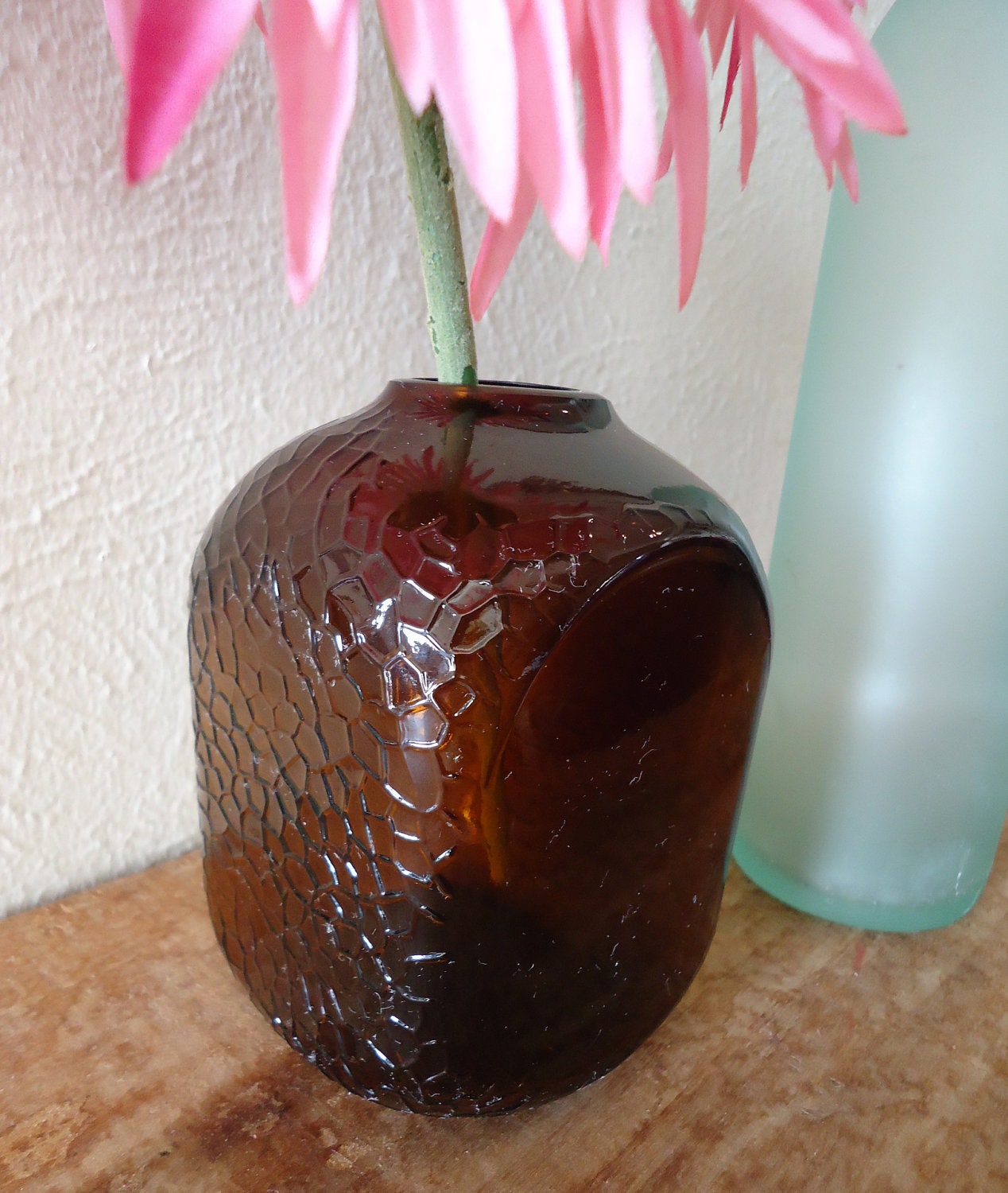 Unique Cube Giraffe Vase made from Upcycled Scotch Bottle Adorable