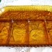 Vintage Fruits Amber Indiana Glass 5 Part Relish Tray