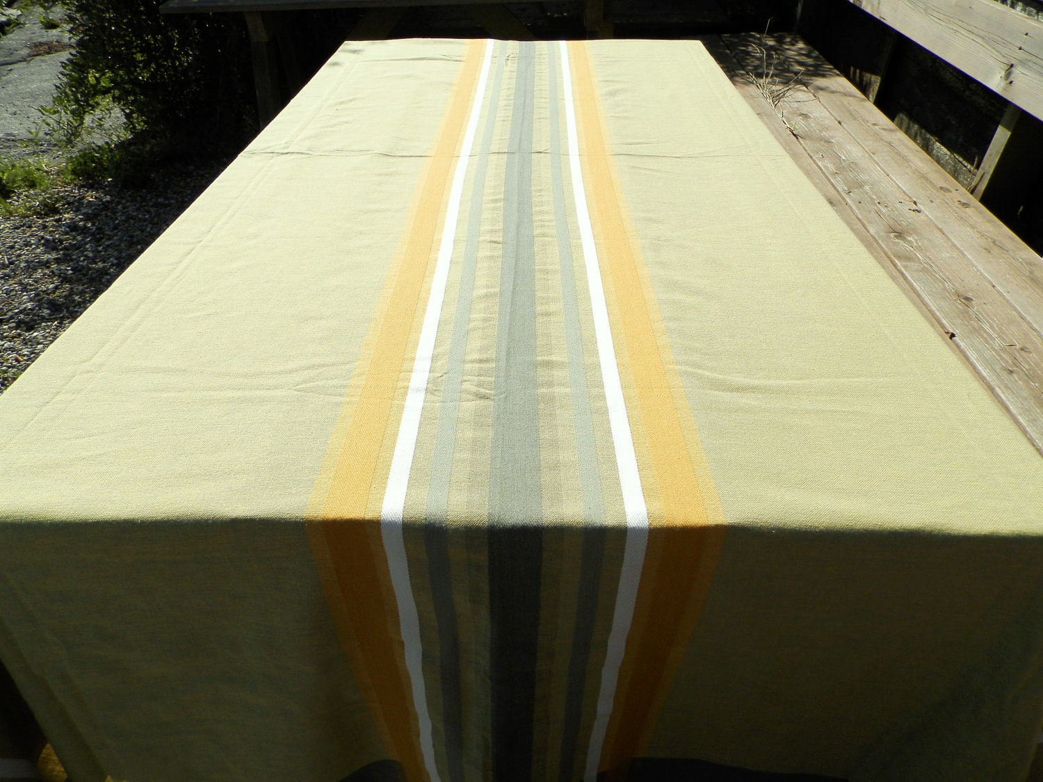 Vintage Danish Modern Large Tablecloth