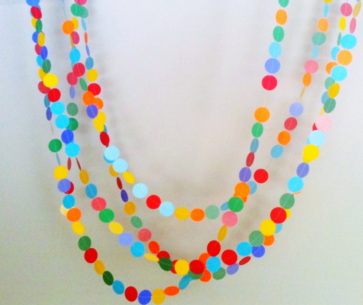 Party Wedding Garland 24 FEET--Bright and Whimsical Party Garland Perfect for wedding decoration, photo booth prop, baby shower decor,