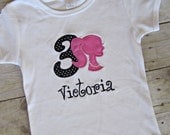 Personalized Barbie Girl Birthday Shirt or Onesie- Girls Barbie T-Shirt- Toddler Barbie Tee- Custom Boutique Barbie Birthday Outfit