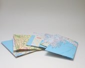 8 Upcycled Gift Card Mini Envelopes - Map Il_170x135