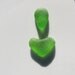 Sea Glass Rare Beach Glass Green Heart Shape and Tear Drop