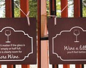 Wine humor Sayings Double Sided Hanging Wood Sign 11"x9" Decoration 1 double-sided Sign