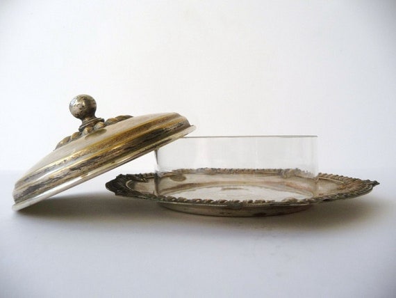 Beautiful Vintage Butter Dish with Lid/Cover by PortugueseWonders