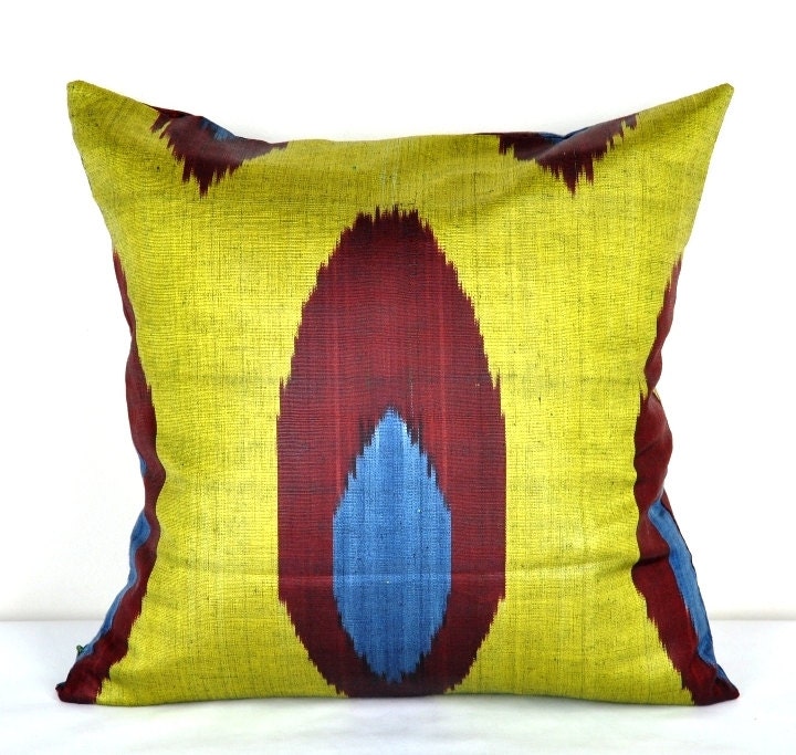 Virgin Olives Ikat Pillow cover-Ikat