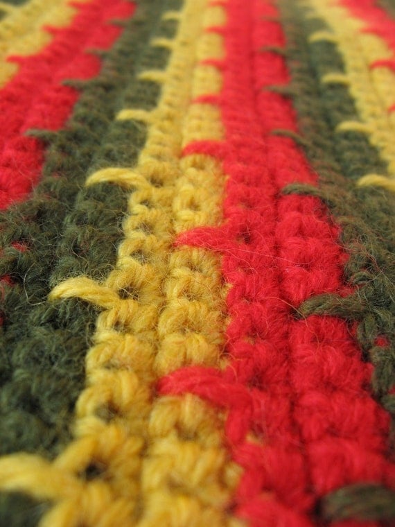 Crochet wool rasta scarf for men and women