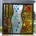 SOLD Stained Glass Panel - Klimt-Style