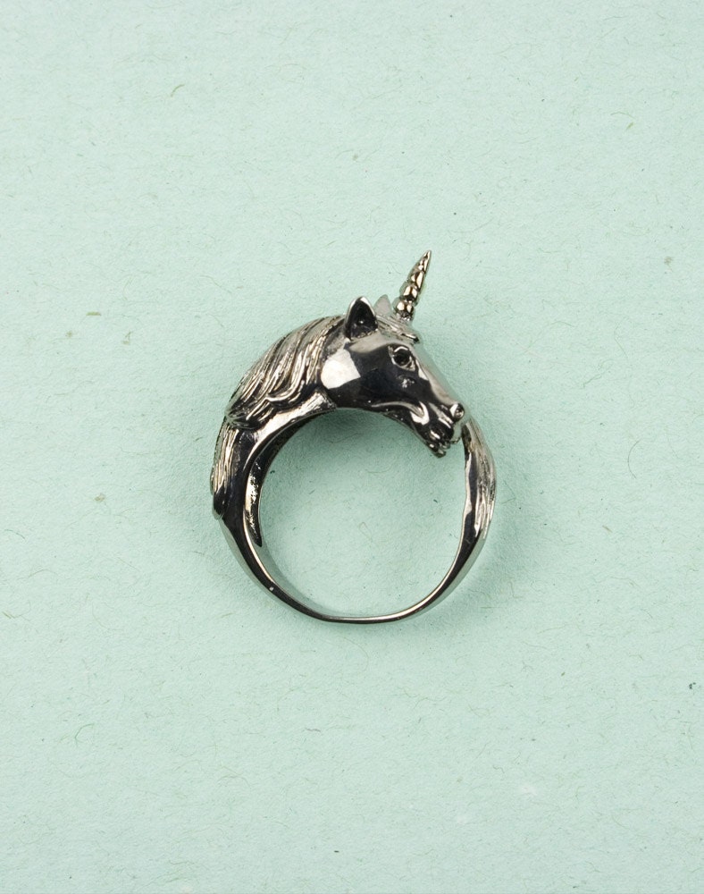 Unicorn Rhodium Ring