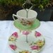 2 tiered Tea Party Cupcake Plate Cake Stand in Floral Prints
