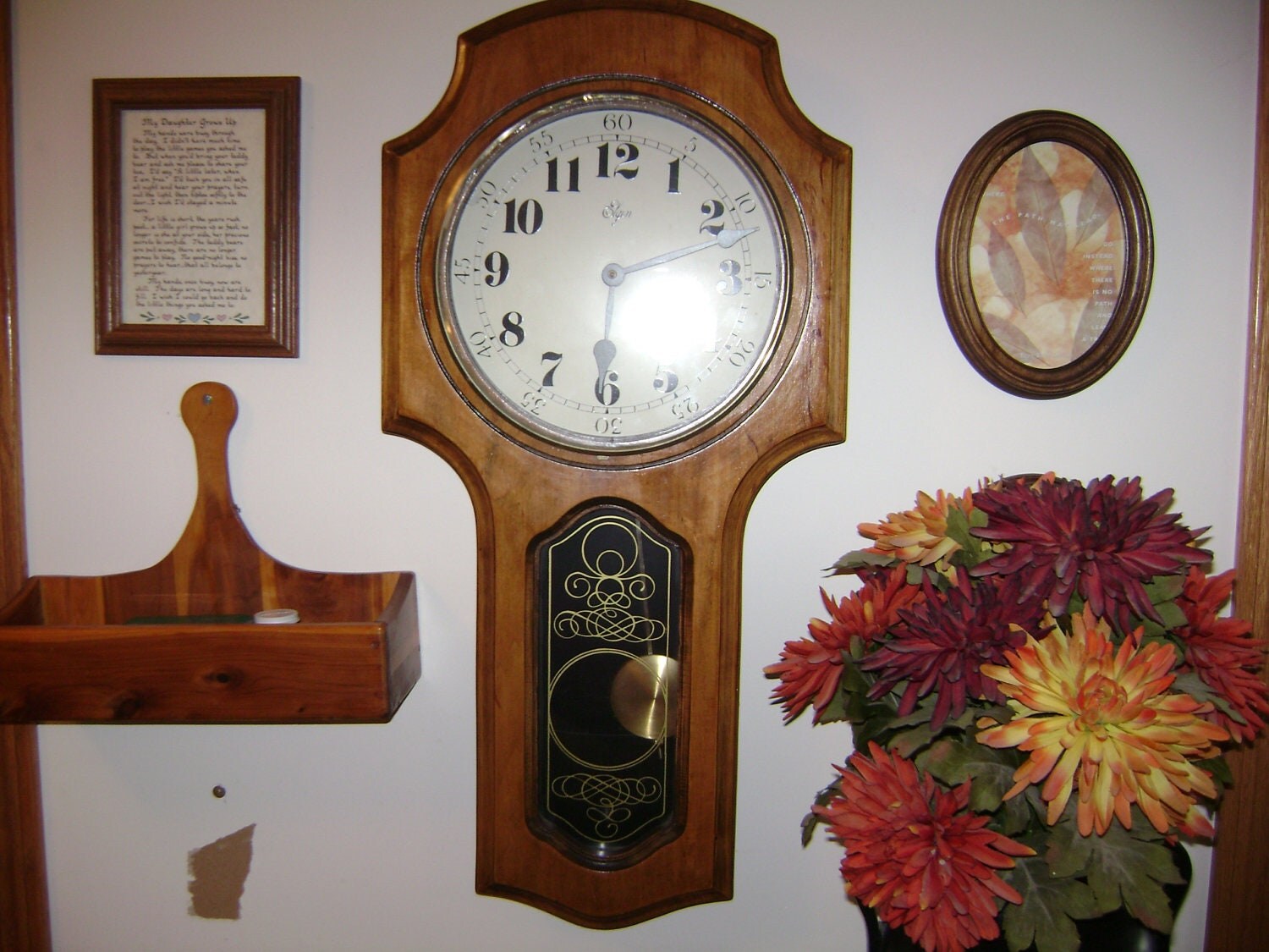 Wall Clock by Elgin Regulator type with Pendulum by KlockWize