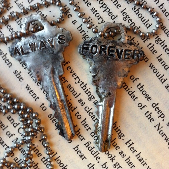 Latchkey Kid Always Forever Necklace Set by doeadear11 on Etsy