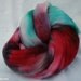 2.0 oz Merino top in Crimson and Spearmint for spinning, blending or felting