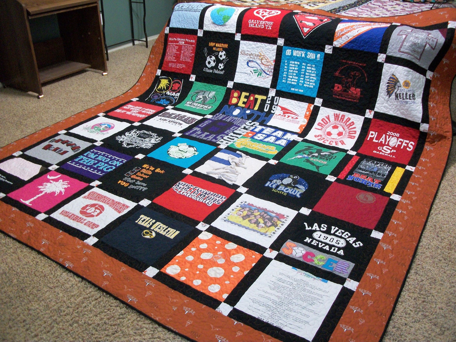 Memory T-Shirt Quilt-(Crib to King size) OOAK This listing is for DEPOSIT ONLY