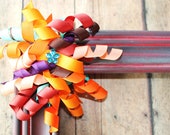 Fall Colored Korker Ribbon Clip. - CappyClips