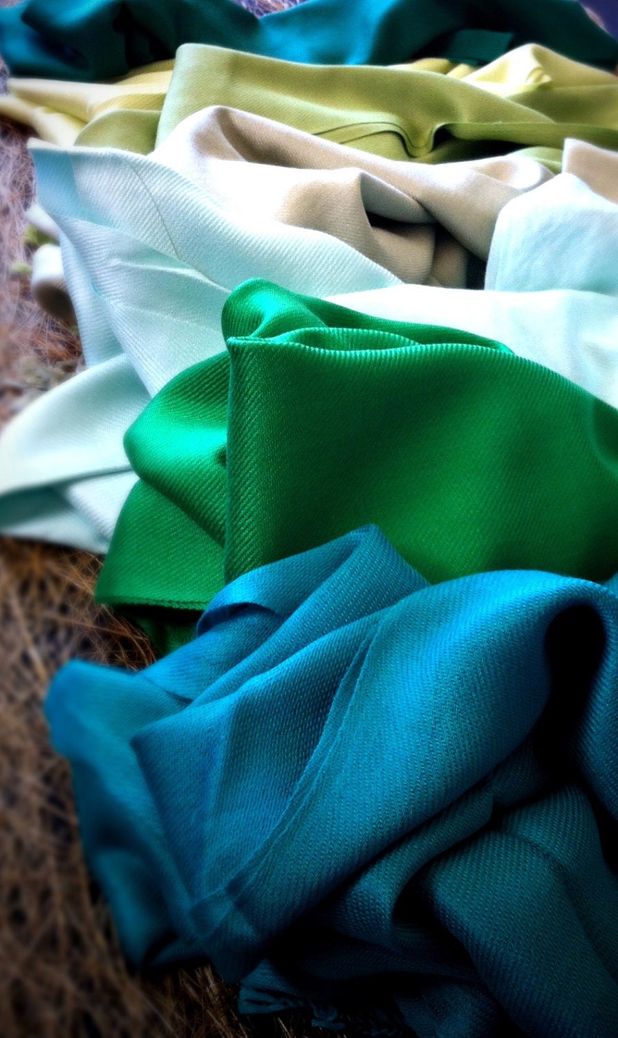 GREEN PASHMINA SCARF Shawl Bridesmaids Scarves - Gifts Wedding Women's Fashion Accesory - Many Colors