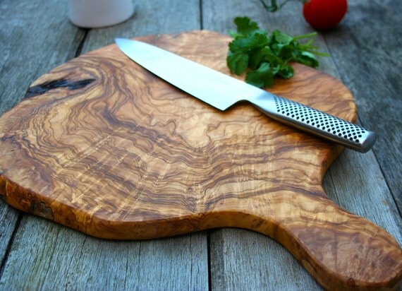 Large Rustic Olive Wood Chopping Cutting By Therusticdish 