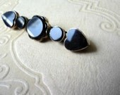 Antique Brooch Victorian Jewelry Mourning Jet Glass Valentine Heart